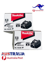 Load image into Gallery viewer, BRAND NEW GENUINE MAKITA BATTERY 18 VOLT 5.0AH LITHIUM ION BL1850B Twin pack Aus-stock