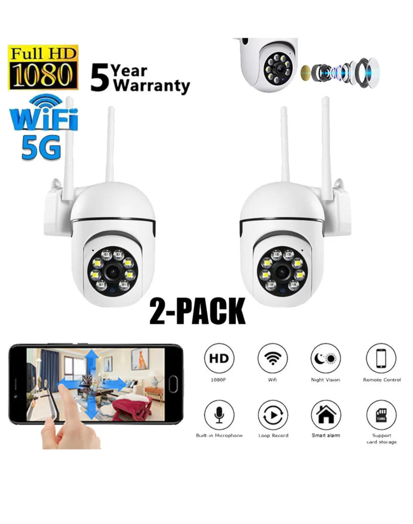 Security Camera System Outdoor Home 5G Wifi Night Vision Cam 1080P HD Wireless*